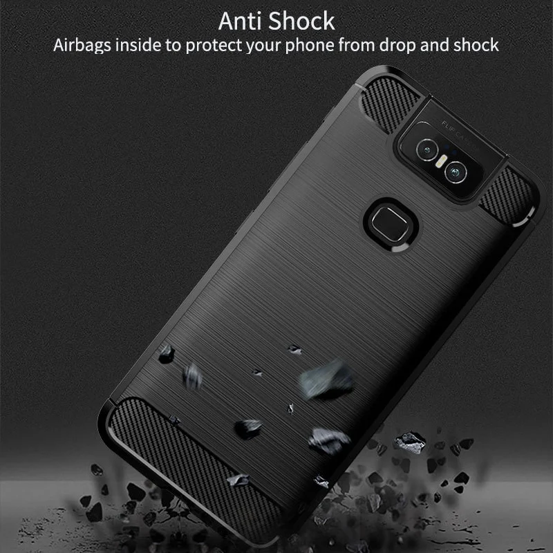 Мягкий силиконовый чехол Hadinas для ASUS zenfone 6 ZS630KL задняя крышка из углеродного