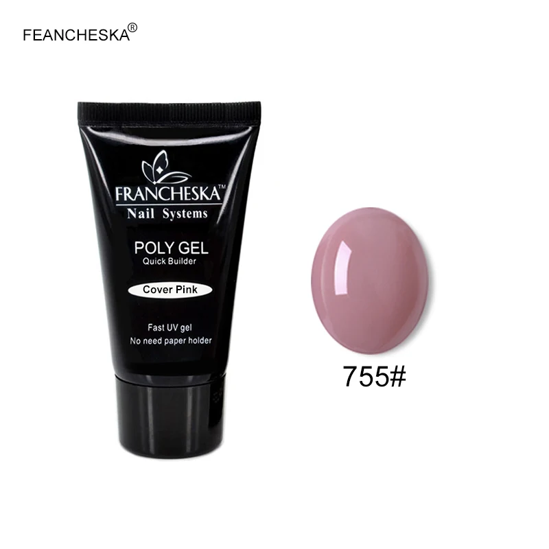 Polygel 755 Francheska поли гель Лаки набор для полировки ногтей УФ-гель для наращивания ногтей быстрое строительство лучшие накладные ногти дизайна ногтей полигель комплект строитель - Цвет: Polygel 755