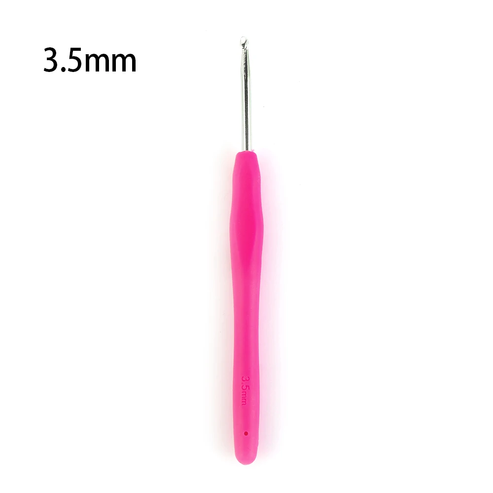 3.5mm 2,0-10 мм алюминиевые спицы для вязания Мягкая рукоятка с эргономичной ручкой крючок для вязания вплетать в пряжу спицы для вязания своими руками - Цвет: 3.5mm