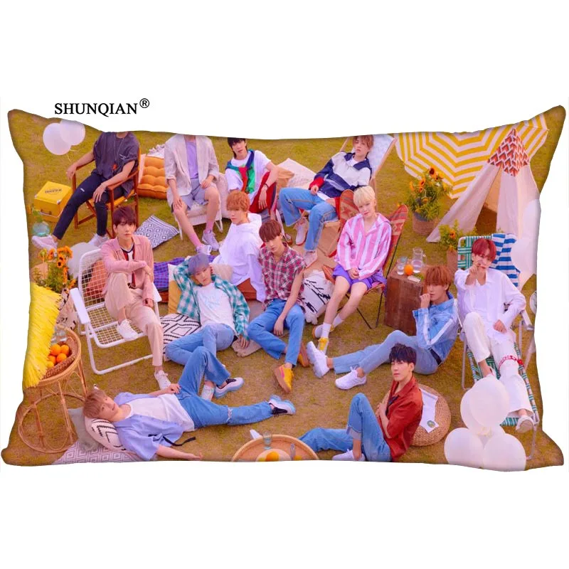 18 KPOP 17 печатная прямоугольная наволочка модная декоративная Двусторонняя атласное с узором Наволочка на заказ подарок вашему образу - Цвет: 18