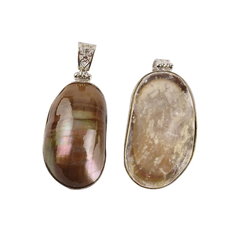 Модный натуральный Абалон белый коричневый пресноводный перламутровый кулон в