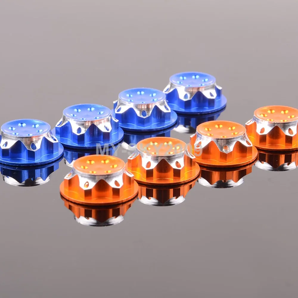 4 шт. Пылезащитная Крышка Ступицы Колеса CNC алюминий 17 мм для 1:8 RC Car Truck TEAM C HSP NANDA |