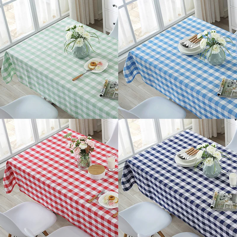 Lattice Party Table Cover Cloth Plaid Tablecloth Yarn Dyed Plain Tablecloths Home Dining Room 1pcs/lot | Дом и сад