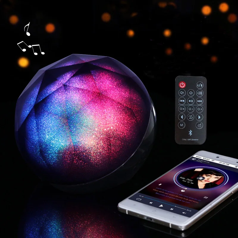 Цветной шар мини Bluetooth/беспроводной динамик с фантазийным небом красочные огни
