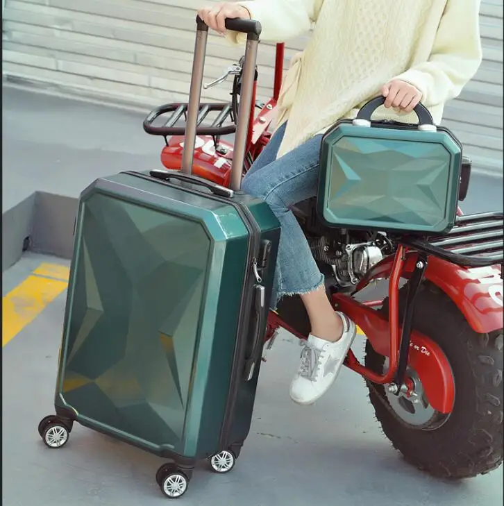 a set CARRYLOVE 2" 24" Девушка багаж на колесиках с косметичкой милый Дорожный чемодан набор с колесиками для дам - Цвет: a set
