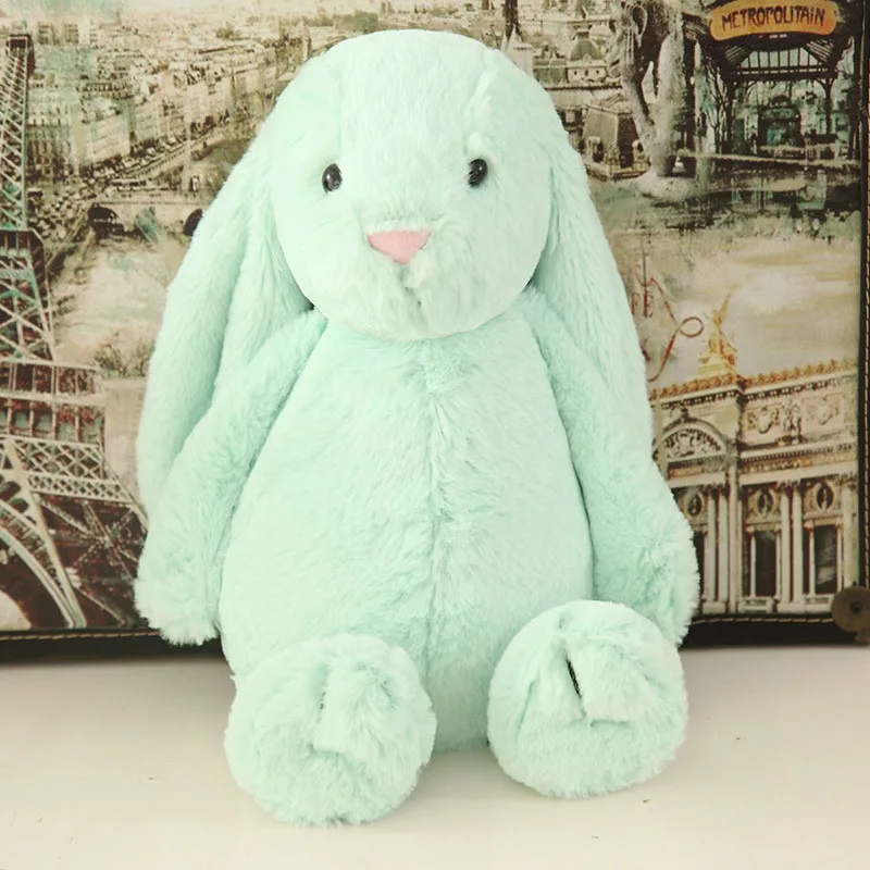 green 30-40 см длинные уши Bonbon кролик плюшевые игрушки расслабляющие игрушки для детей игрушки животных Детские спящие мате подарок на год для девочек - Цвет: green
