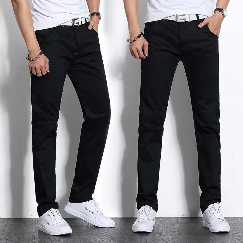 Новый дизайн повседневные мужские брюки хлопковые тонкие прямые модные деловые