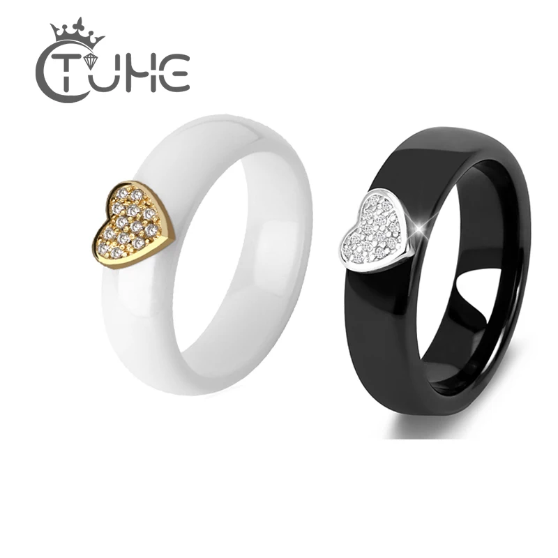 Женское кольцо с сердцем и кристаллами серебристого цвета|Обручальные кольца| |