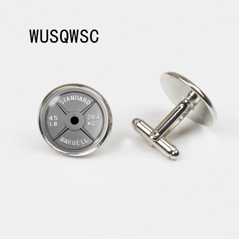 WUSQWSC штанга запонки фитнес Запонки гантели тяжелоатлет подарки Спортсмены