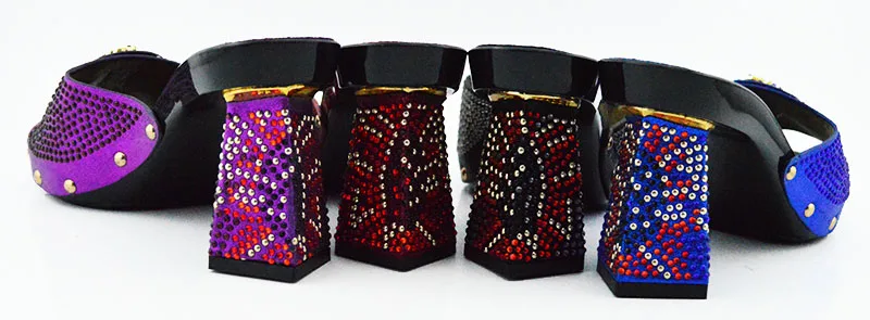 New Arrival African Matching Shoes and Bags Italian In Women Nigerian Women Party Shoes and Bag Set Decorated with JZS-04
