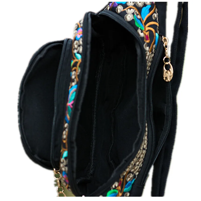 Женская этническая поясная сумка с цветочной вышивкой сумочка для сотового