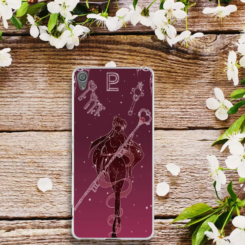 Аниме Сейлор Мун для Sony Xperia E3 E5 T3 M2 M4 M5 XA XZ Z Z1 Z2 Z3 Z4 Z5 компактный чехол силиконовый