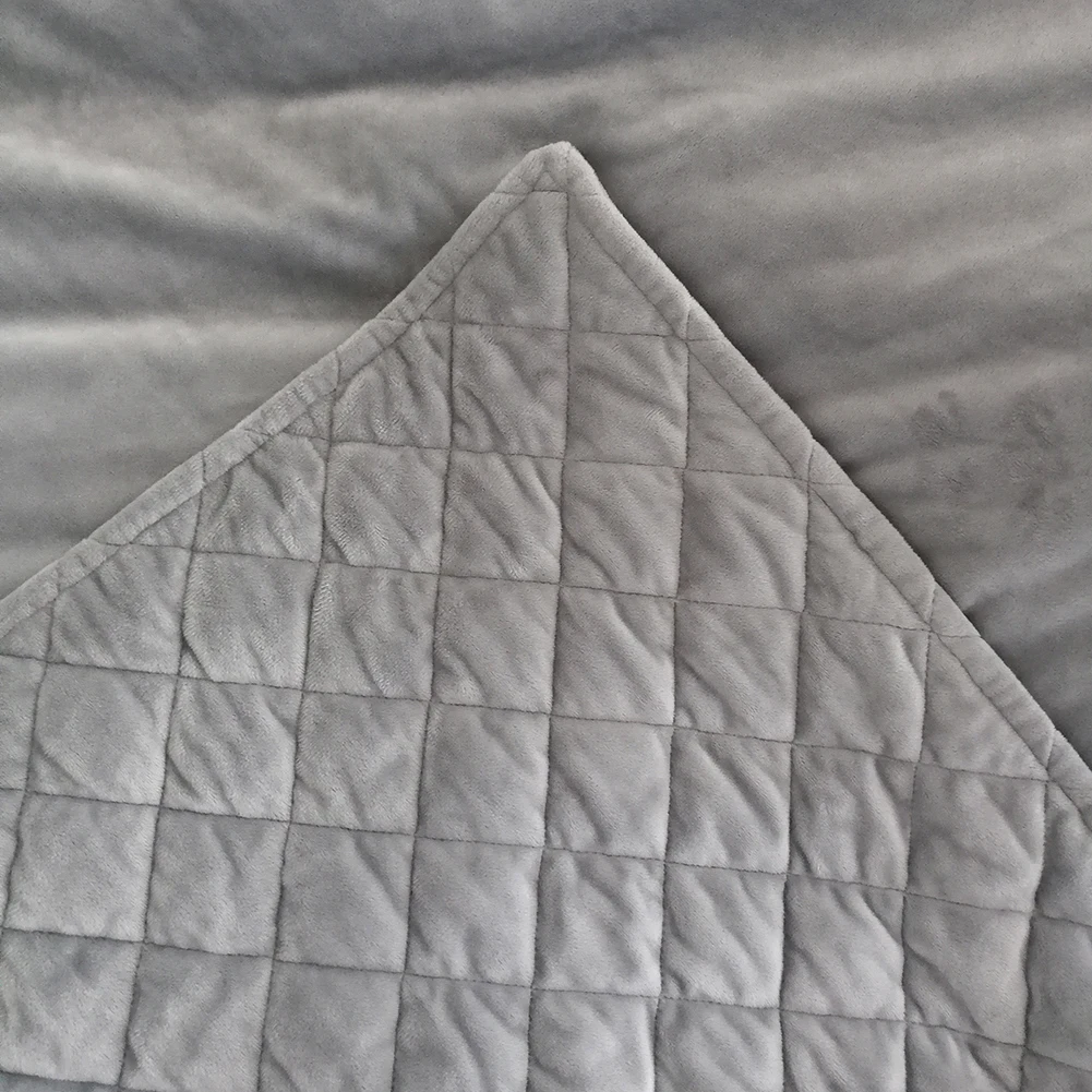 Polyester Adult Soft Gravity Weighted Blanket Decompression Quilt Sleep Aid Pressure Helper for Anxiety Insomnia Stress Gray