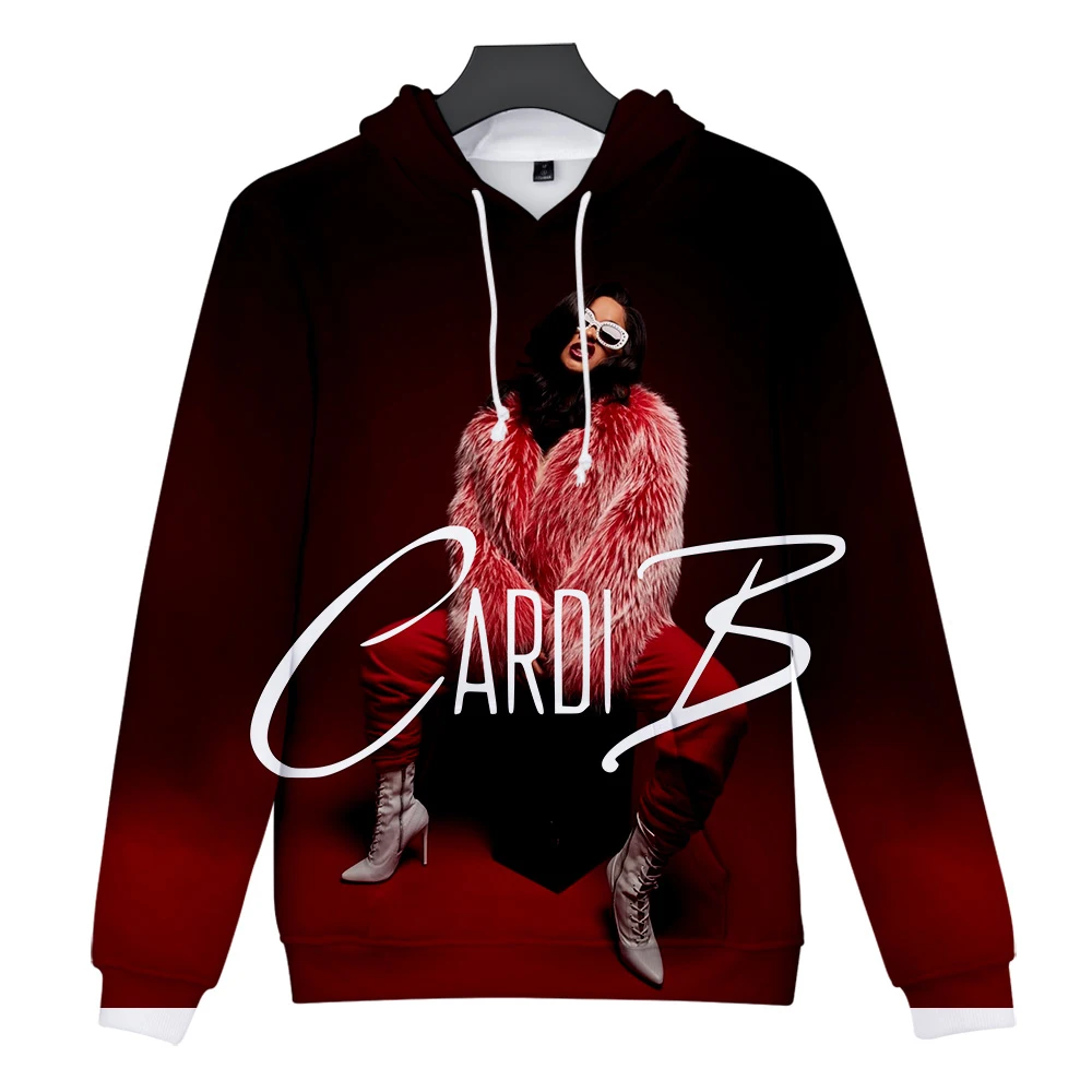 Толстовка rapper Cardi B 3D Толстовка Женская толстовка с принтом утонченность Cardi B Толстовка Мужская Хип-Хоп Harajuku Толстовка XXS-4XL