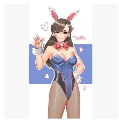 OW DVA/униформа для девочек Костюм костюмированной вечеринки с кроликом