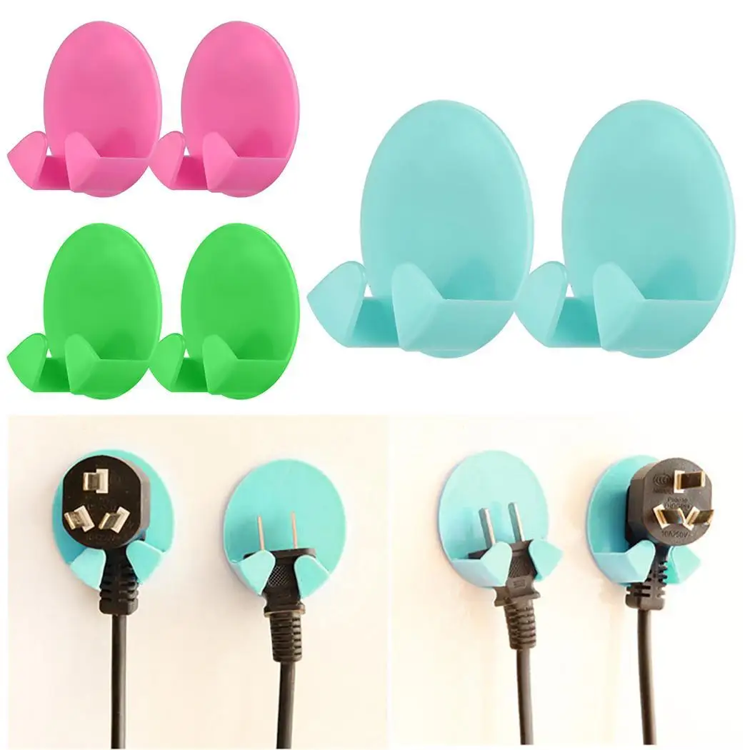 2 шт. крючки стойка креативная вилка электрическая настенная пластиковая вешалка