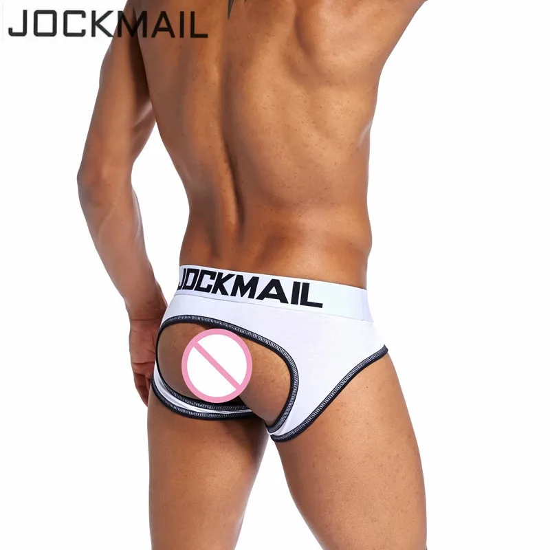 Бренд JOCKMAIL мужские сексуальные трусы брифы для геев пенис чехол с открытой