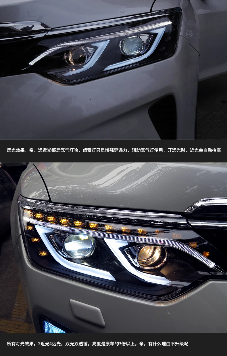 Автомобильный Стайлинг для Toyota Camry V55 светодиодный фар фары ближнего света drl Объектив Двойной Луч H7 HID ксеноновая лампа