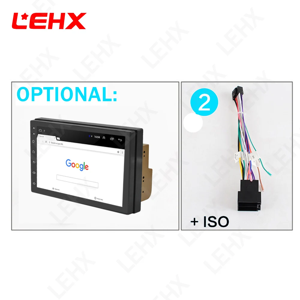 LE7016-ISO LEHX двойной Din универсальный 7 дюймов Android 8,1 автомобильный Радио GPS мультимедийный блок плеер для TOYOTA Nissan Kia RAV4 Honda VW Hyundai - Цвет: LE7016-ISO
