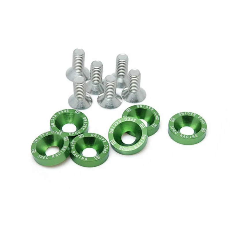As the picture show ONEWELL 10 шт./компл. M6 JDM изменение шестигранные крепежные детали шайба кузовная бампер двигатель портом «мама» винты - Название цвета: As the picture show