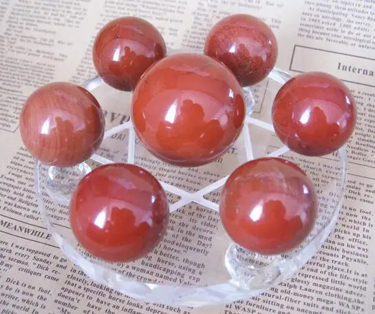 708 + натуральный красный хрустальный шар из яшмы семь красных камней полированный