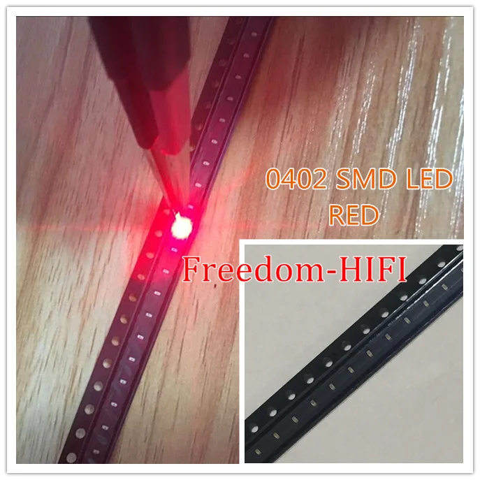 1000 шт. SMD SMT 0402 красный Ультраяркий светодиодный светильник бесплатная доставка