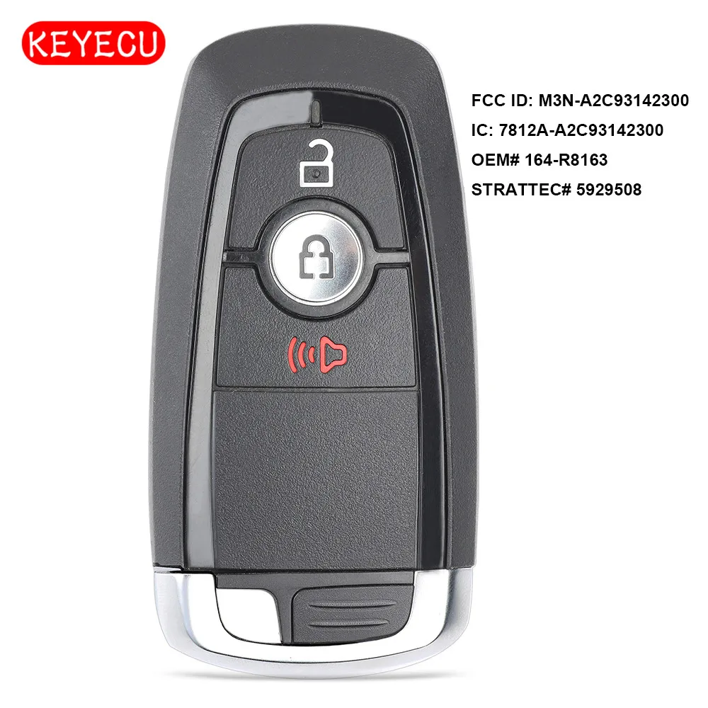 

KEYECU M3N-A2C93142300 Aftermarket Smart Remote Key Fob 315MHz for Ford Edge Fusion F250 F350 F450 2017-2018 OEM#:164-R8163