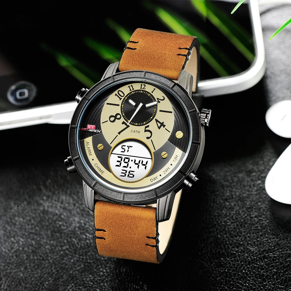 Часы наручные мужские кварцевые Многофункциональные Брендовые спортивные