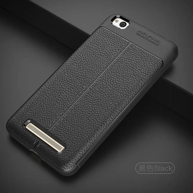 NFH Ретро мягкий силиконовый кожаный чехол 360 для Xiaomi Redmi 4A полное заднее покрытие чехол на Xiaomi Redmi 4A тонкий ударопрочный чехол - Цвет: Black