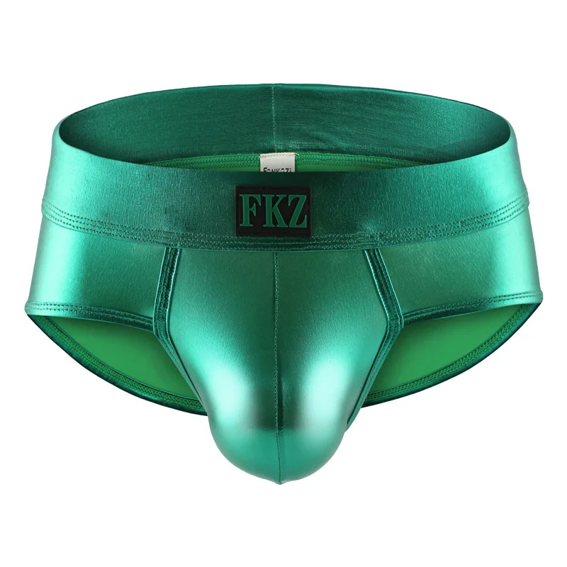 KWAN. Z мужские нижнее белье боксер мужчин блестящие cueca masculina из лакированной кожи