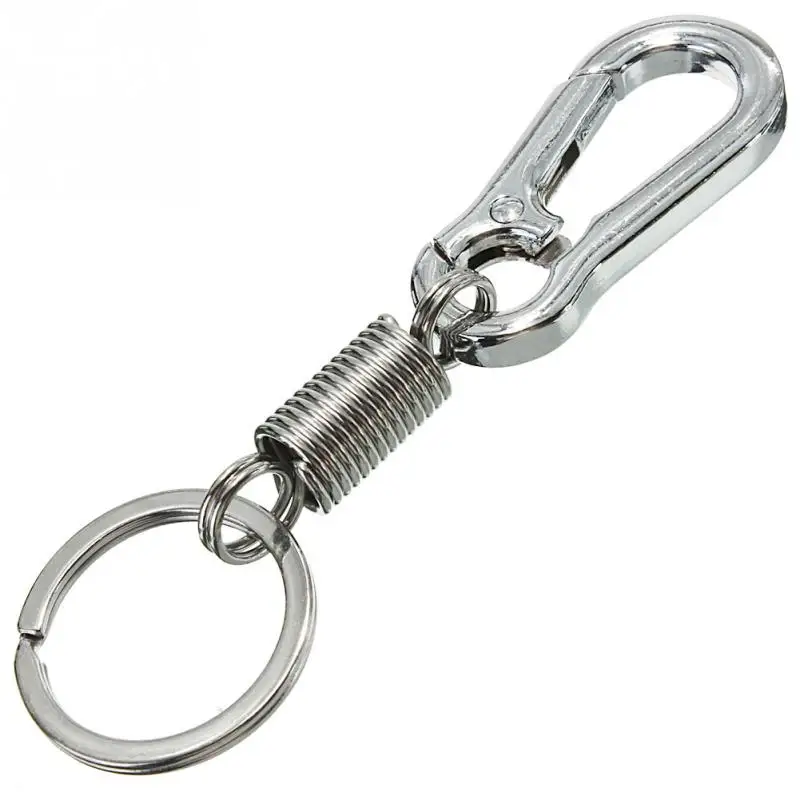 

Excellent quality Stainless steel Gourd Buckle carabiner keychain Waist Belt Clip anti-lost buckle hanging retractable keyring