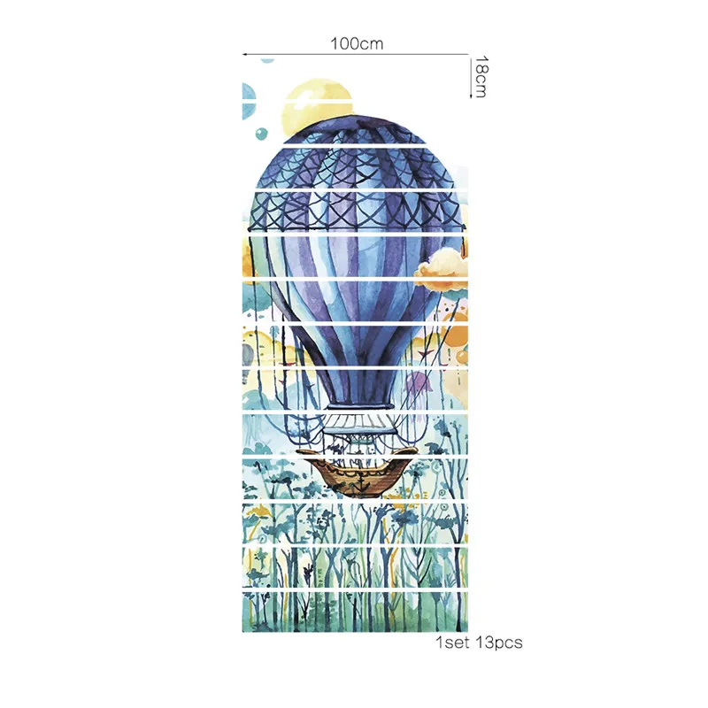 13 шт. Мультфильм своих шар лестница Наклейки для Домашний Декор 3D