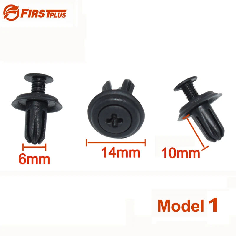 100 Car Auto Plastic Push Rivet Retainer Clips for Door, Fender, Bumper, Roof, CD/DVD Cover image 2