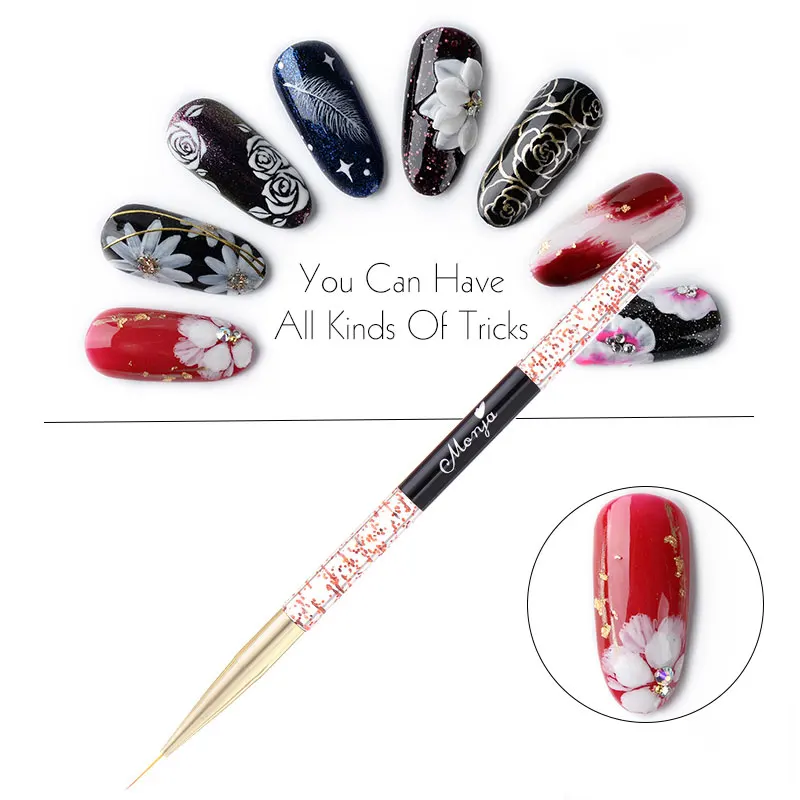 3pc/Set Nail Art UV Gel Makeup Brushes 3D DIY Paint Drawing Polish Brush Pen Fingernail Design Tips Dotting Manicure Tools | Красота и