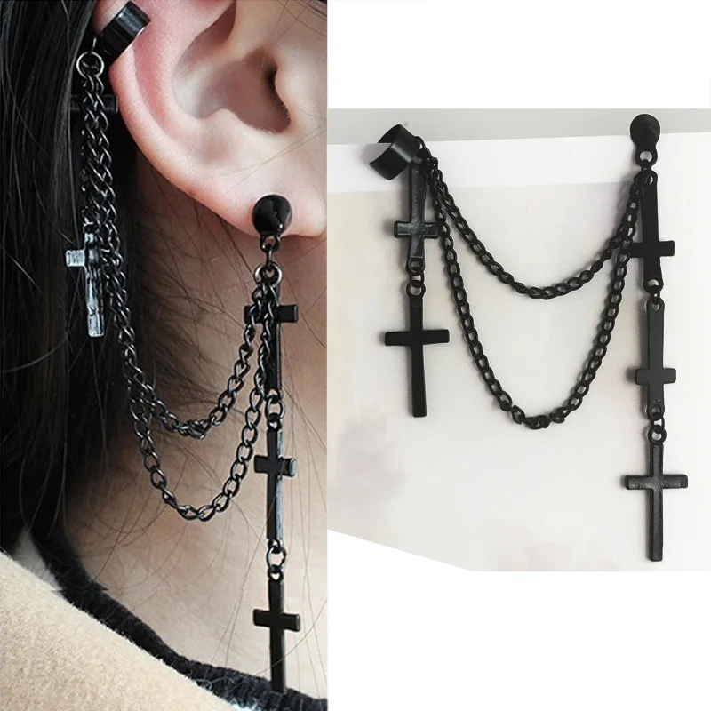 Женские серьги в стиле Рок из нержавеющей стали|Серьги-клипсы| |