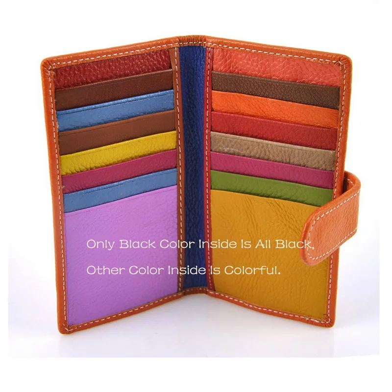 Женский двойной кошелек для кредитных или скидочных карт Натуральная кожа Мода Сумка Повседневность милый