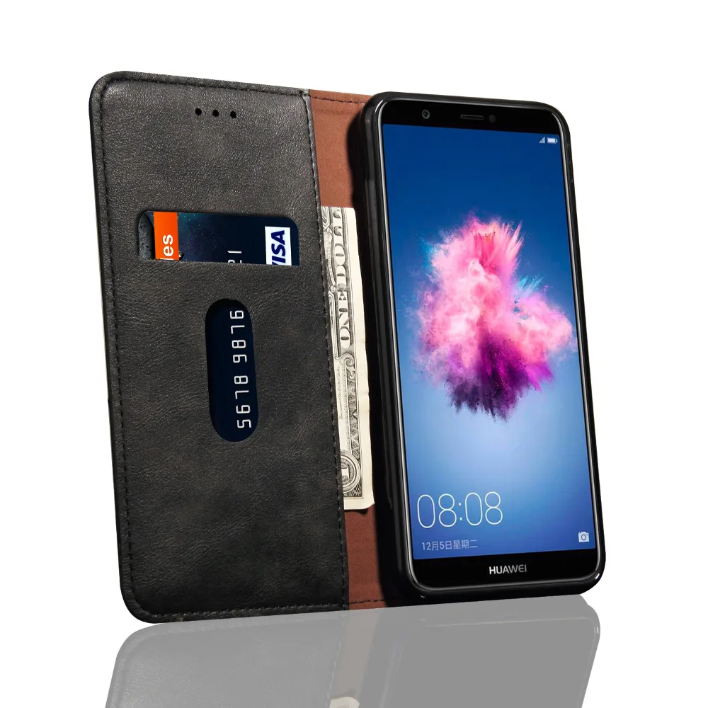 Кожаный флип чехол для Etui Hawei P Smart P9 Lite мини P20 P30 Pro Lite Y5 Y6 Y7 Y9 бумажник флип Чехол-книжка Коке