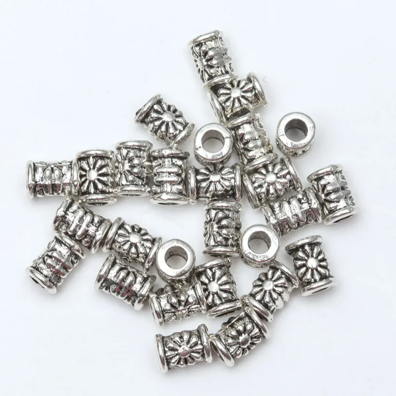 50 шт./партия металлические винтажные трубчатые бусинки разделитель для бусин