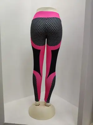 pink Maryigean, сетчатые леггинсы с принтом, леггинсы для фитнеса, для женщин, спортивные, для тренировок, пуш-ап, эластичные, тонкие, с высокой талией, штаны - Цвет: pink