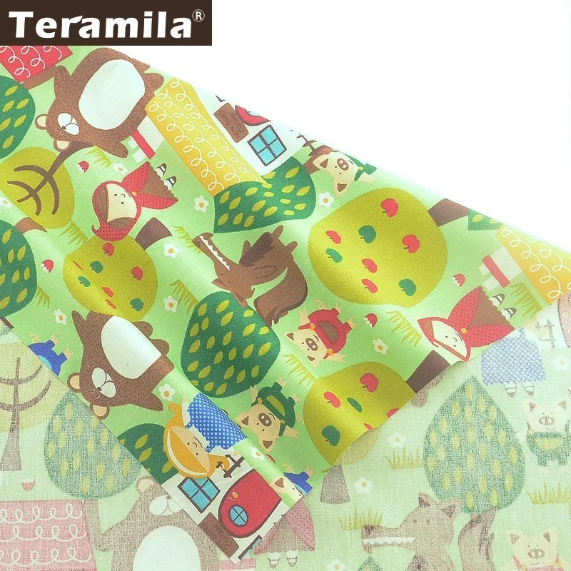 Teramila 100% хлопок сказочный стиль Tissu детская ткань простыня лоскутное шитье