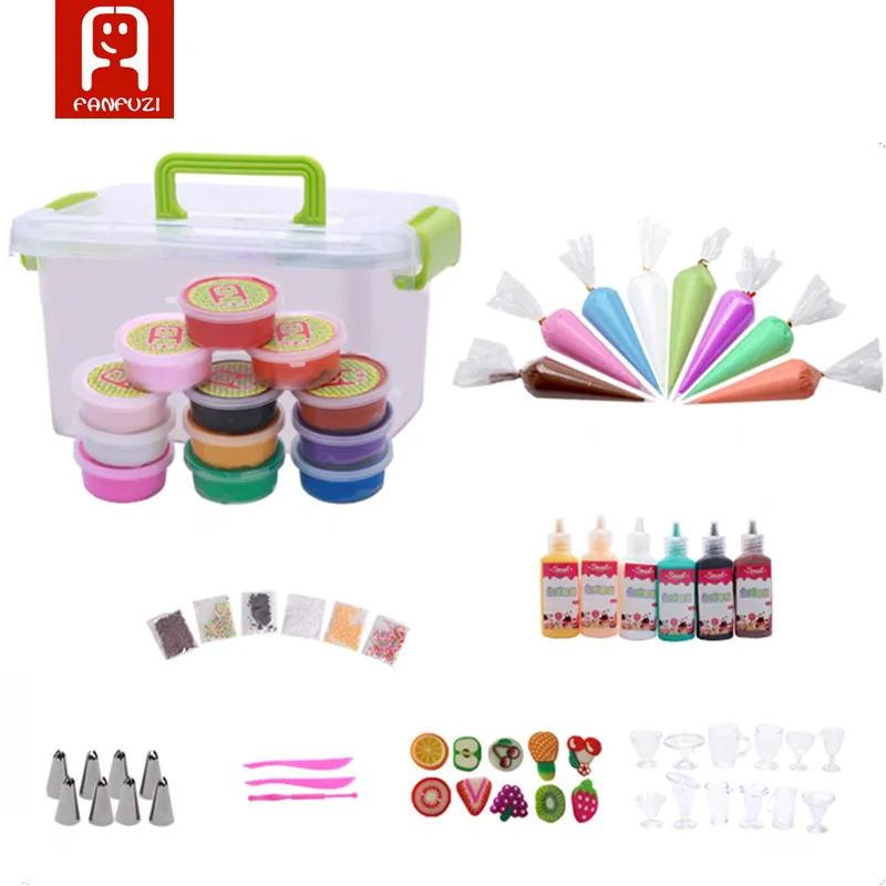 Цвет Фул смолы моделирование мороженое Игрушечные лошадки гель mix для создания