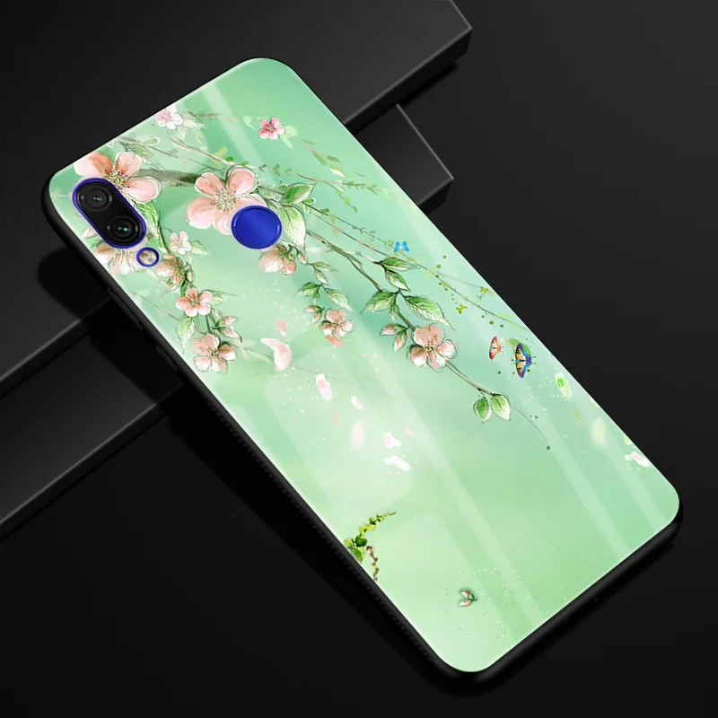 a31 Для Xiaomi Redmi Note 7 чехол Модный Жесткий PC стекло задняя крышка для Xiaomi Redmi Note 7 Pro силиконовая рамка Fundas Redmi Note7 Capa - Цвет: a31