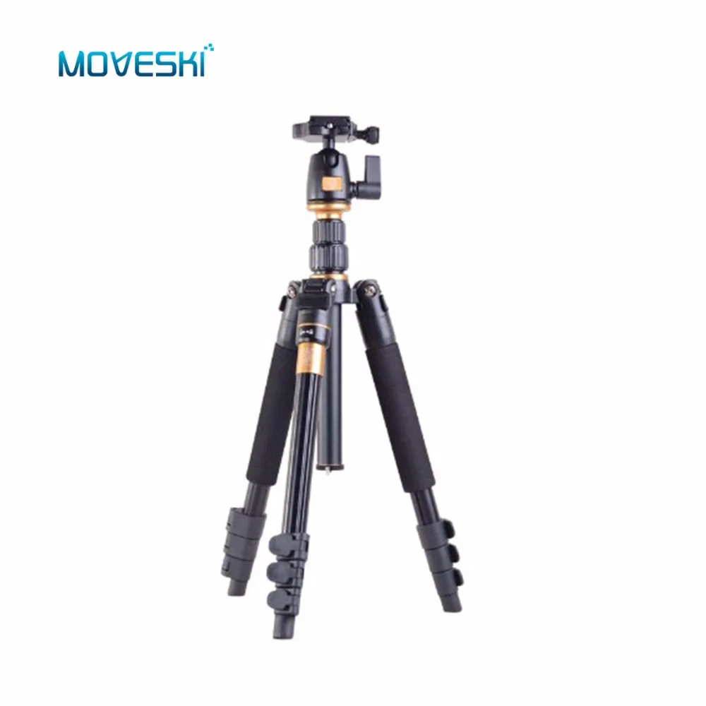 

Moveski Q555 Professional Portable Magnesium Aluminium Alloy Tripod Monopod & Ball Head SLR Camera for Canon Nikon Pentax Sony