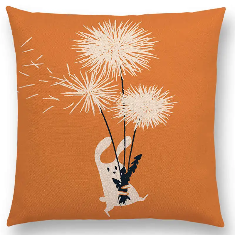 Новый Интересный Карикатурный Милый Животных Теплое Сердце Счастливые Дни Кошка Фламинго Пингвин Кролик Красочный Чехол Для Подушки Наволочка.