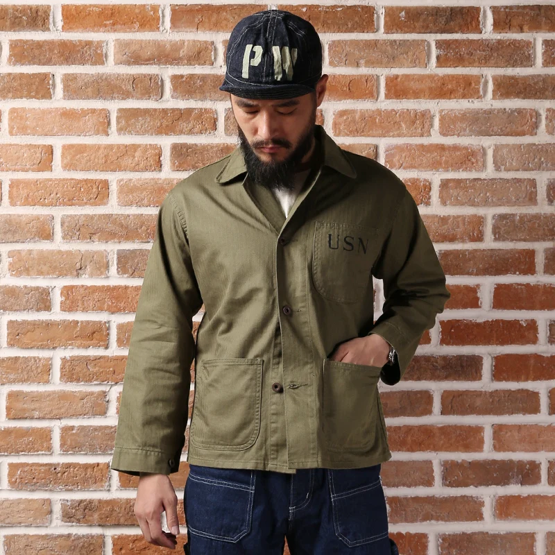 Bronson navy N3 HBT куртка Мужская винтажная Повседневная Верхняя одежда|jacket men|men