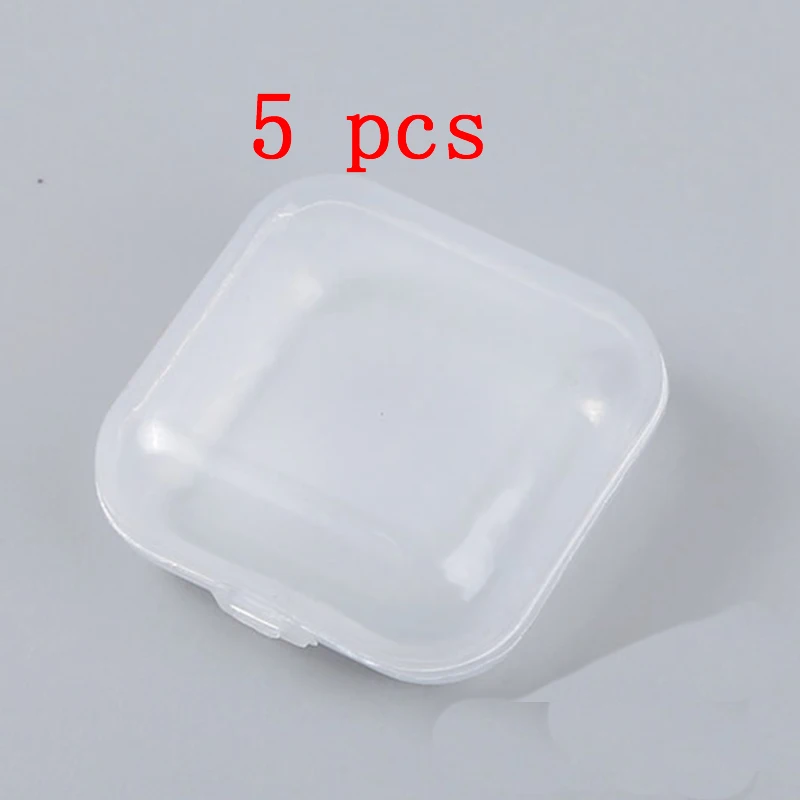 5PCS Аксессуары для путешествий, 5 шт., мини прозрачная коробка для украшений, органайзер, чехол, портативная многофункциональная SD карта, Ушная вилка, небольшая упаковочная коробка - Цвет: 5PCS