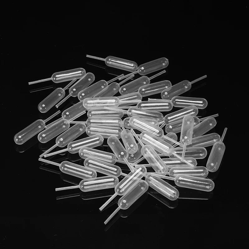 50/100pcs 4 мл Пластик выжать с одной меткой калиброванная на вытекание флакон