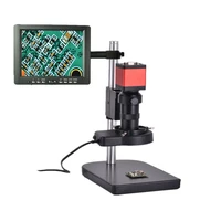 full set 13mp microscope camera kit hdmi vga digital industry video inspection 100x c mount lens 56 led light for pcb soldering
