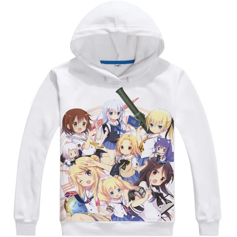 Это заказ толстовки с капюшоном в виде кролика многостильная толстовка GochiUsa Gochumon
