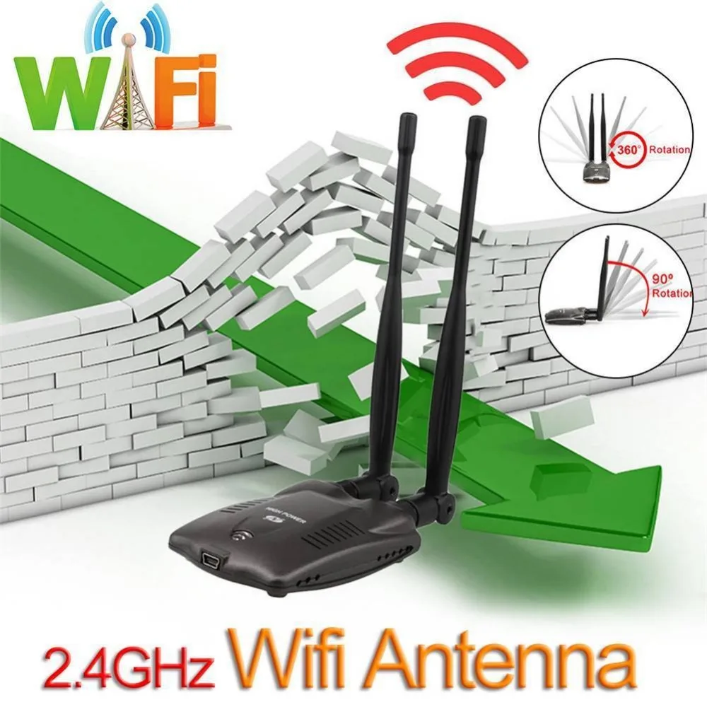 3000 МВт высокой мощности сигнала USB беспроводной wifi адаптер 2 антенны 802.11bgn 150 Мбит/с